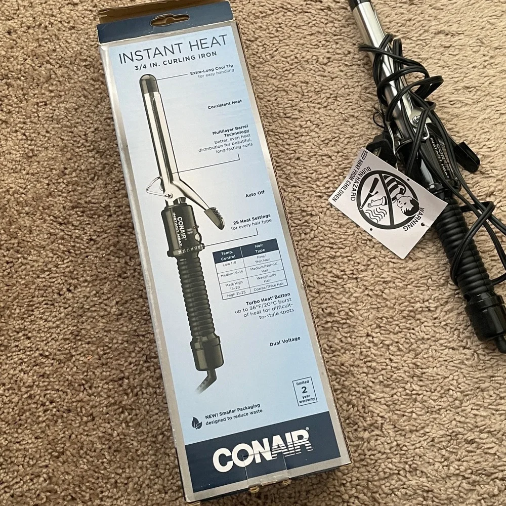 Conair Instant Hear‎ 3/4 Inch Curling Iron